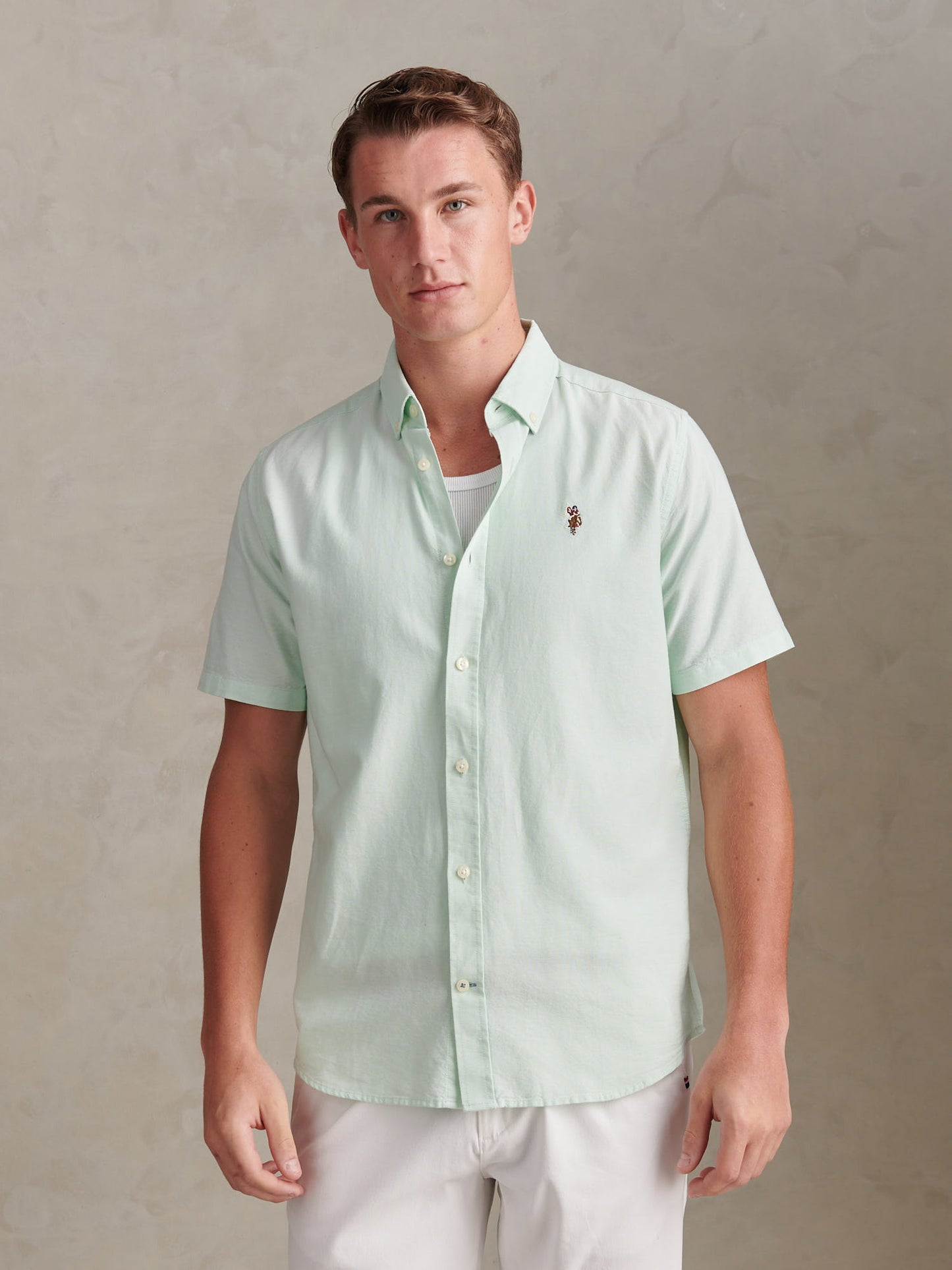 Mens  Short Sleeve Oxford Shirt in Bay