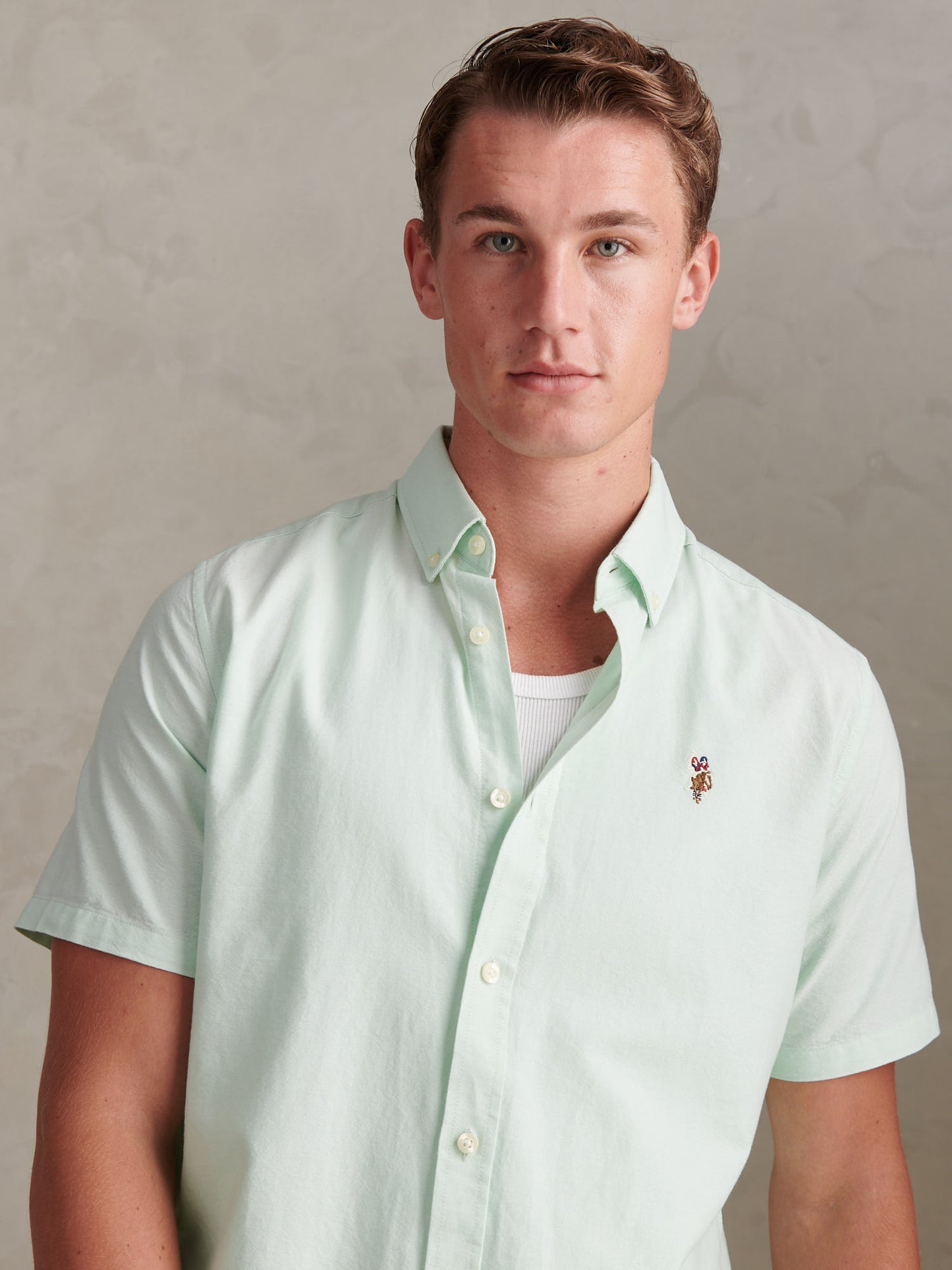 Mens  Short Sleeve Oxford Shirt in Bay