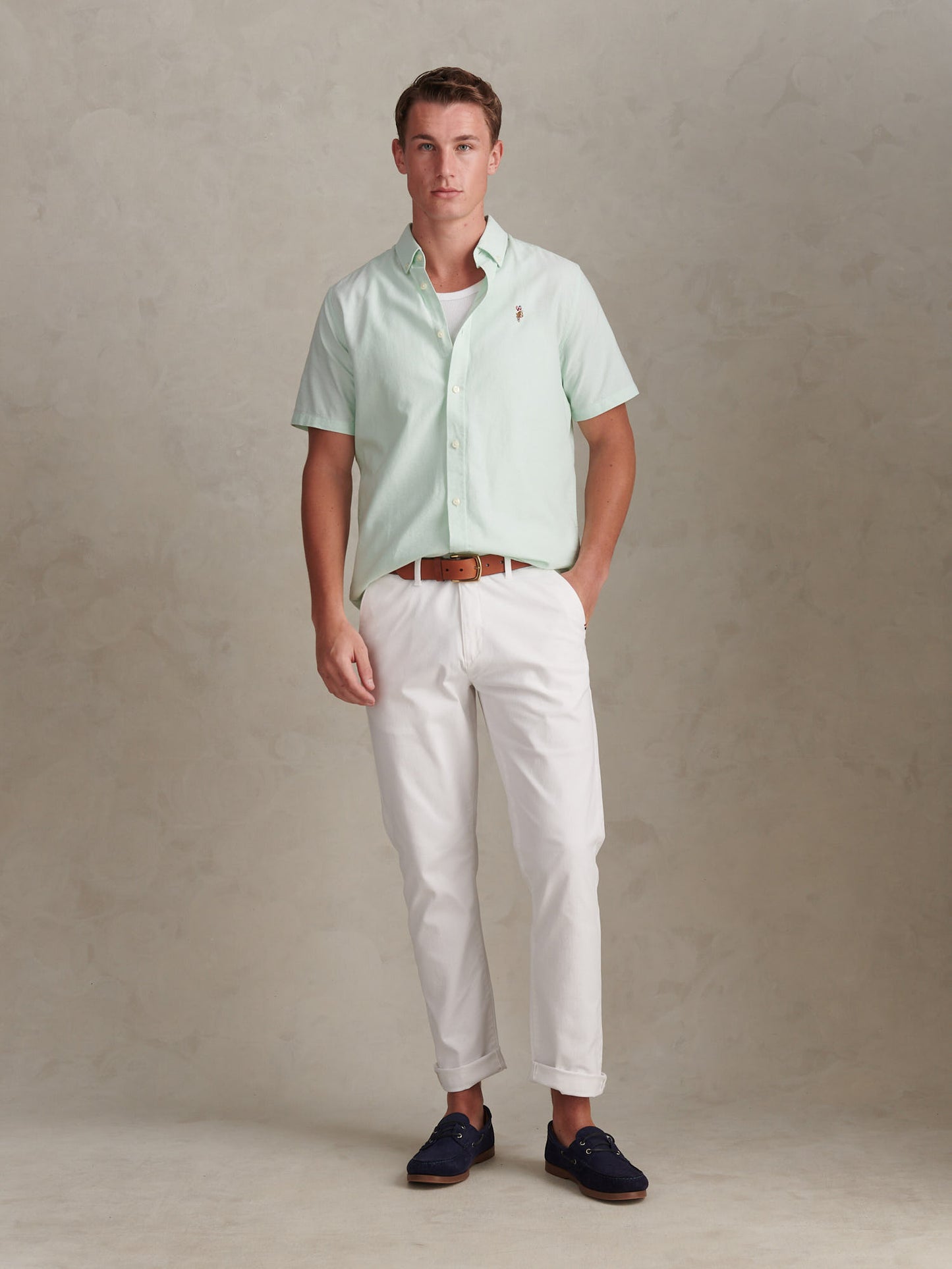 Mens  Short Sleeve Oxford Shirt in Bay