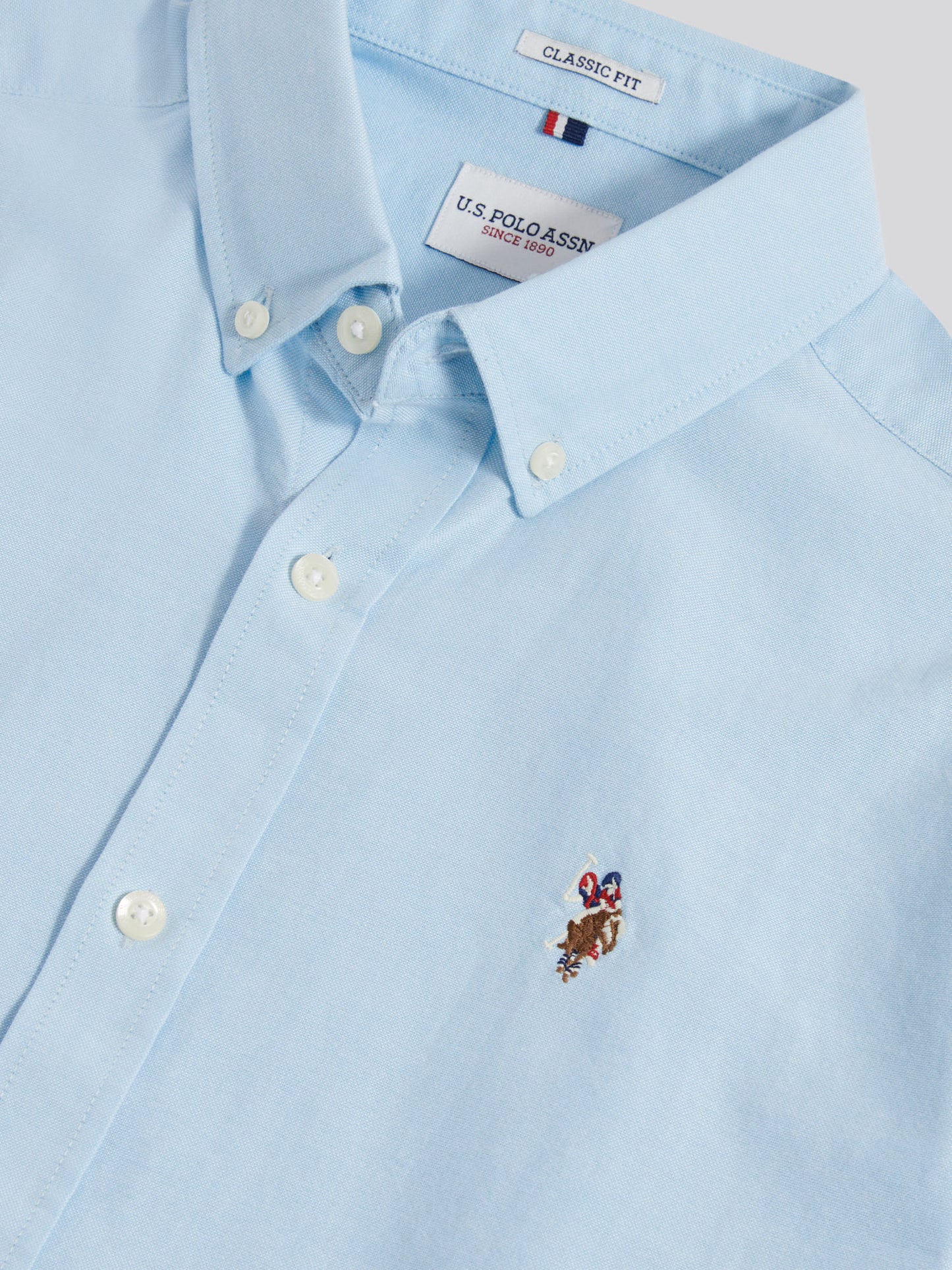 Mens  Short Sleeve Oxford Shirt in Ice Blue