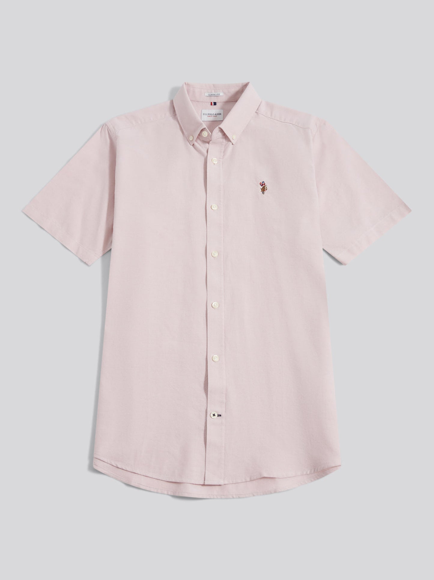 Mens  Short Sleeve Oxford Shirt in Sepia Rose