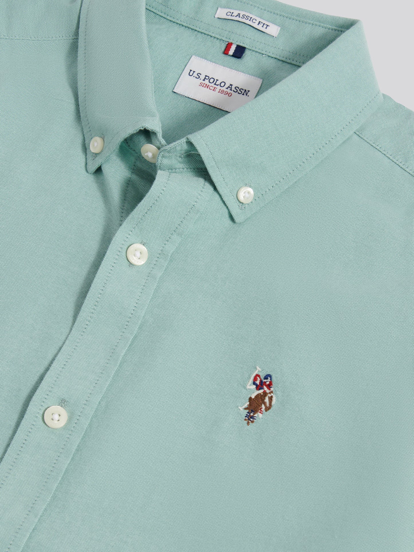 Mens  Short Sleeve Oxford Shirt in Aquifer