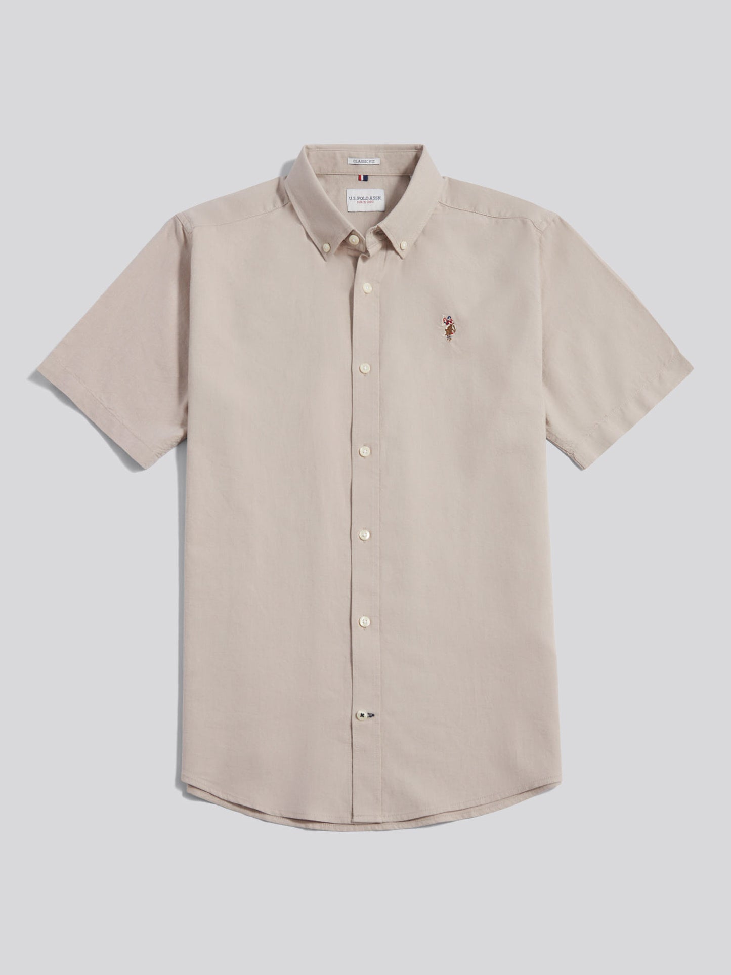 Mens  Short Sleeve Oxford Shirt in String