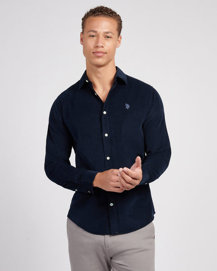 Mens Cord Shirt Dark Sapphire Navy