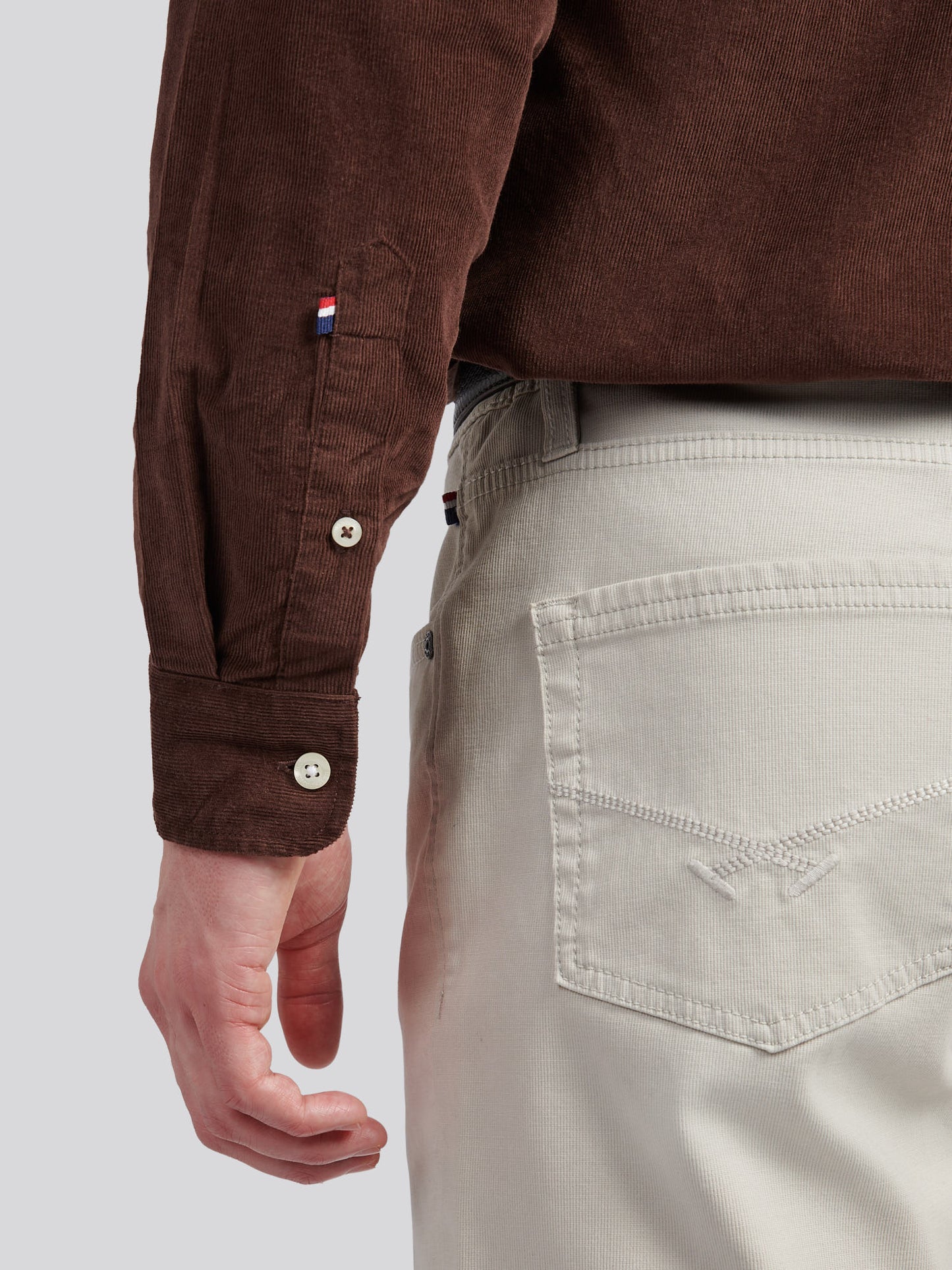 LS CORD koszula czekoladowa martini