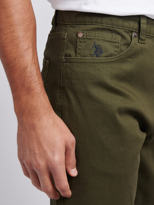 Męskie bedford Cord 5 Kieszonkowe spodnie w leśnej nocy