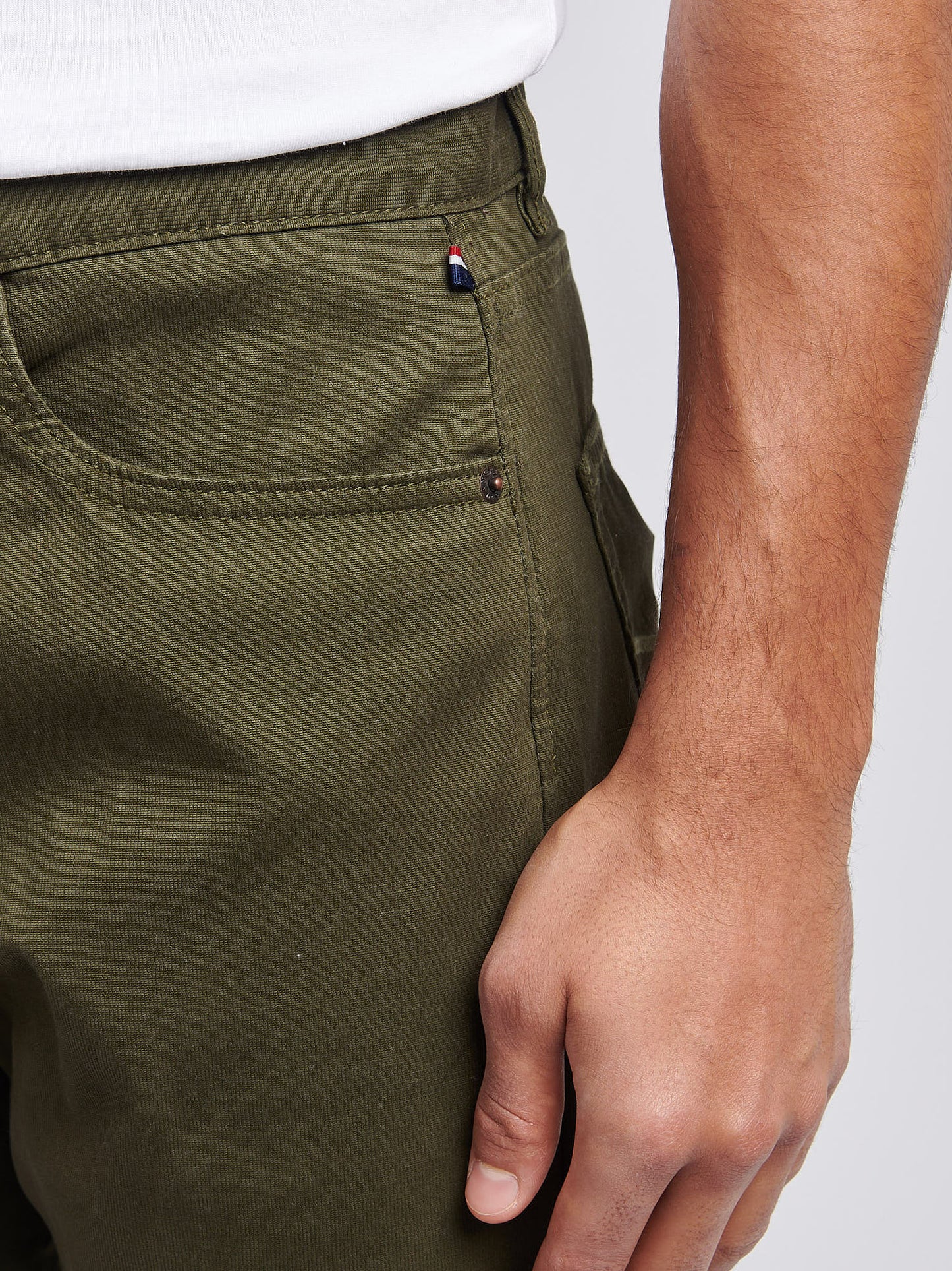 Męskie bedford Cord 5 Kieszonkowe spodnie w leśnej nocy