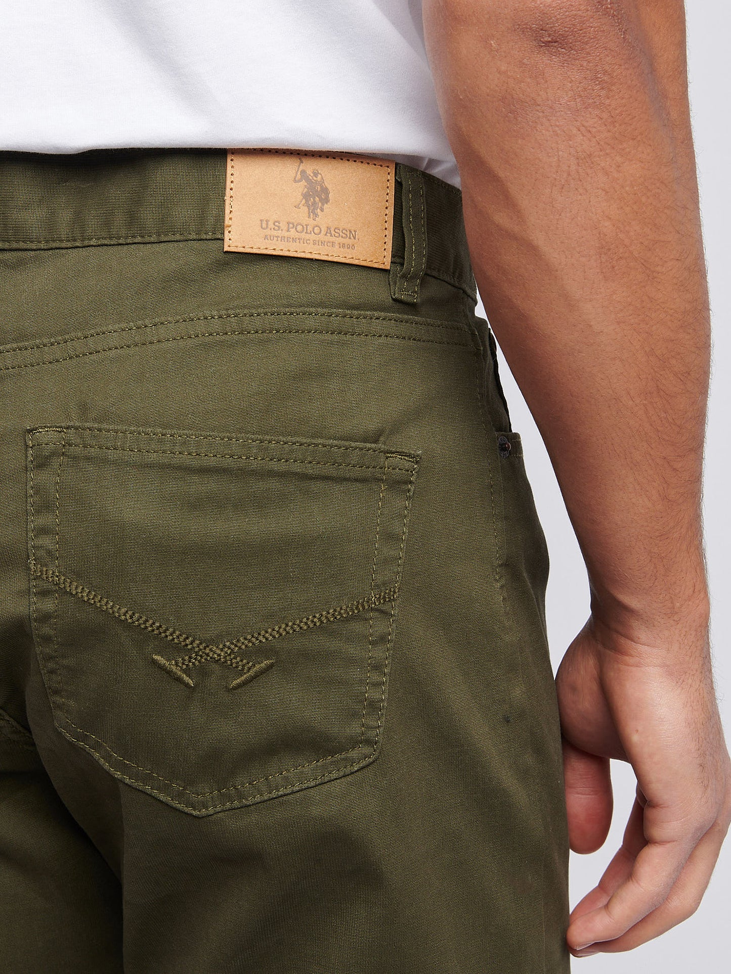 Męskie bedford Cord 5 Kieszonkowe spodnie w leśnej nocy