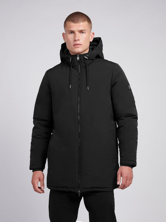 Męska mądra kurtka parka w kolorze czarnym