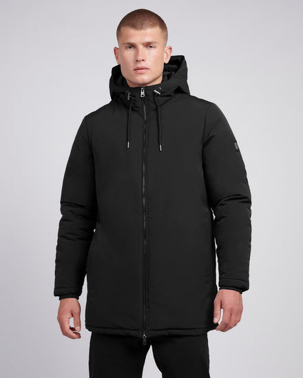 Męska mądra kurtka parka w kolorze czarnym