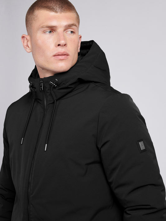 Męska mądra kurtka parka w kolorze czarnym