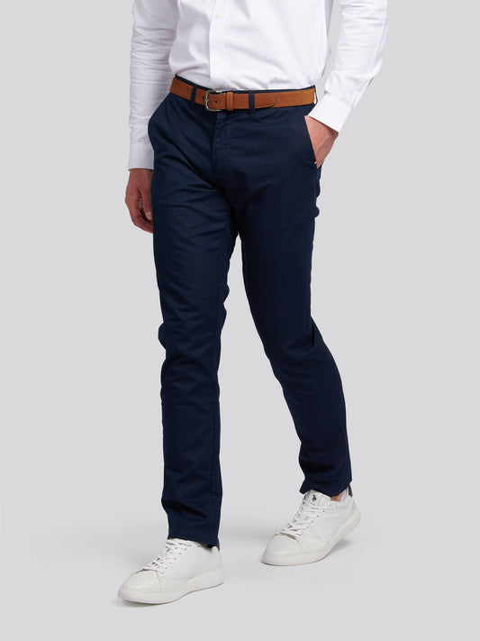 Mens Line Blend Chino in Dark Sapphire Navy