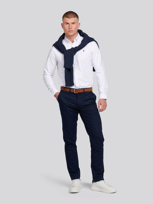 Mens Line Blend Chino in Dark Sapphire Navy