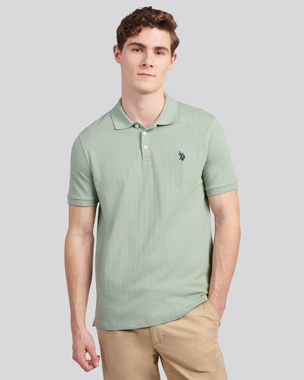 Męska pionowa konsystencja koszula polo w lodowej zieleni