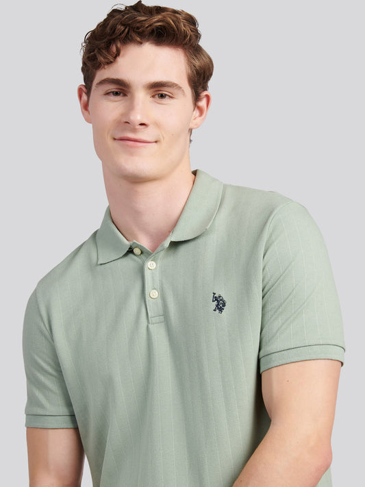 Męska pionowa konsystencja koszula polo w lodowej zieleni
