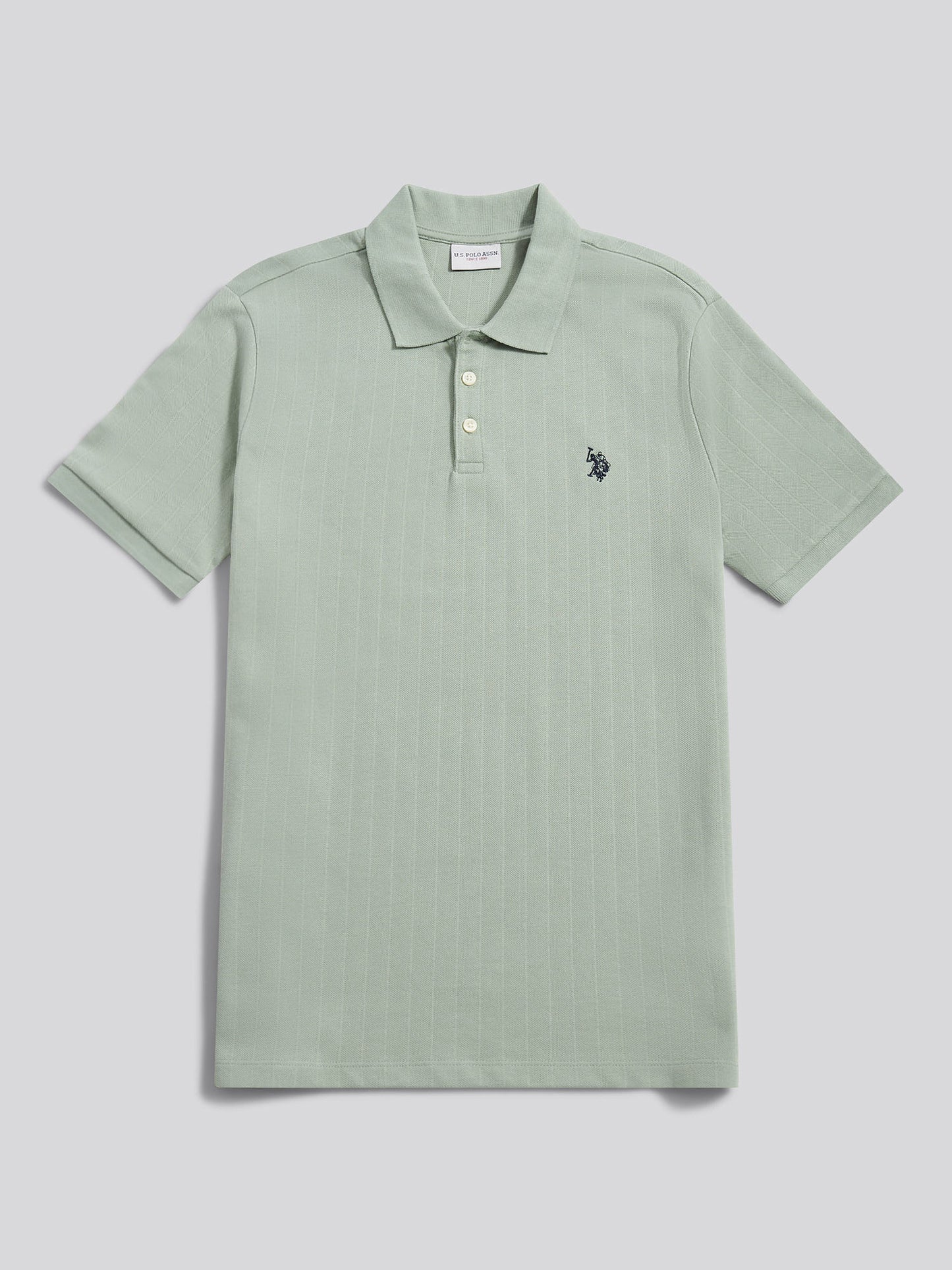 Męska pionowa konsystencja koszula polo w lodowej zieleni