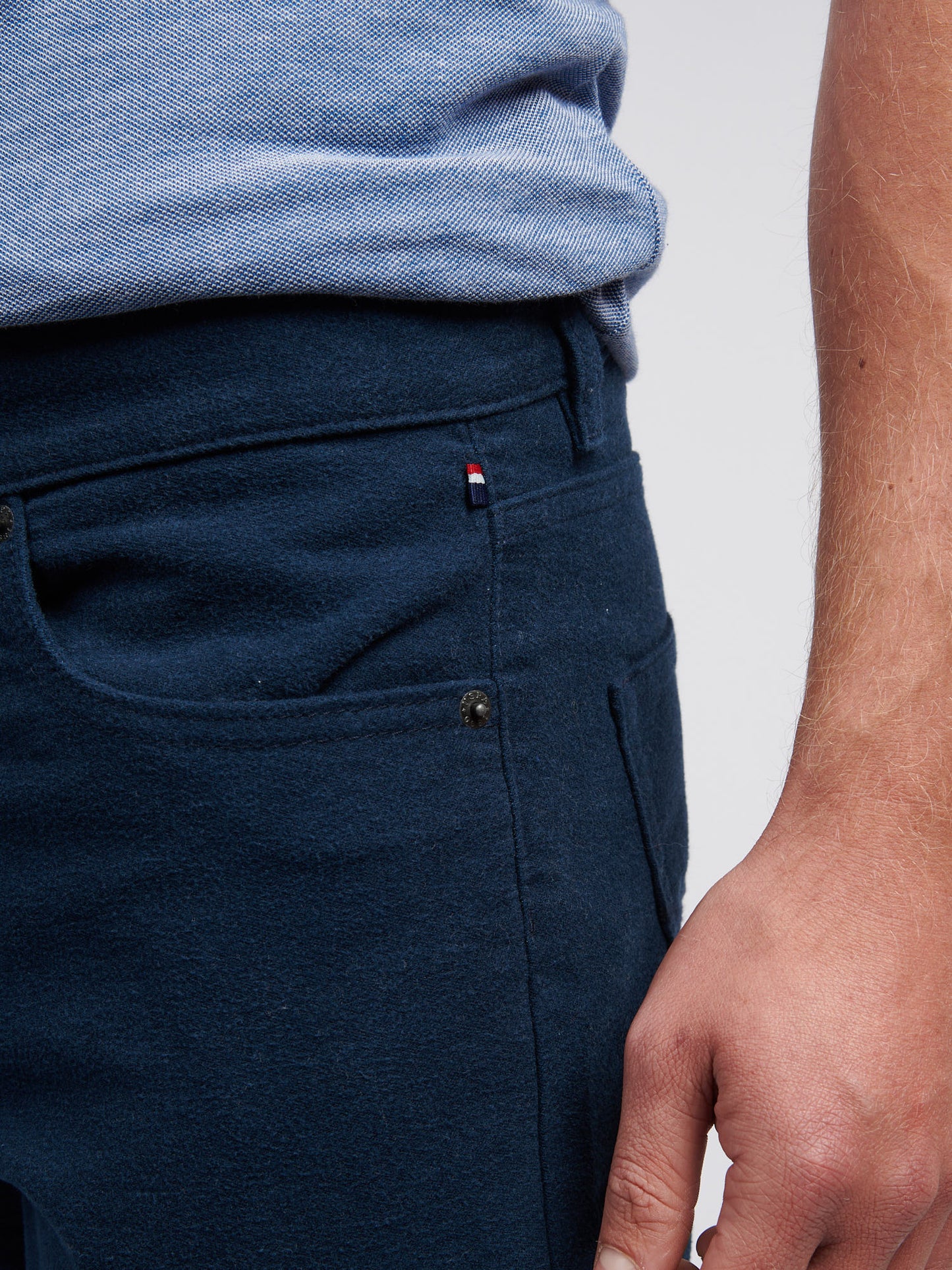 Mens Moleskin 5 Pocket Trouser in Dark Sapphire Navy