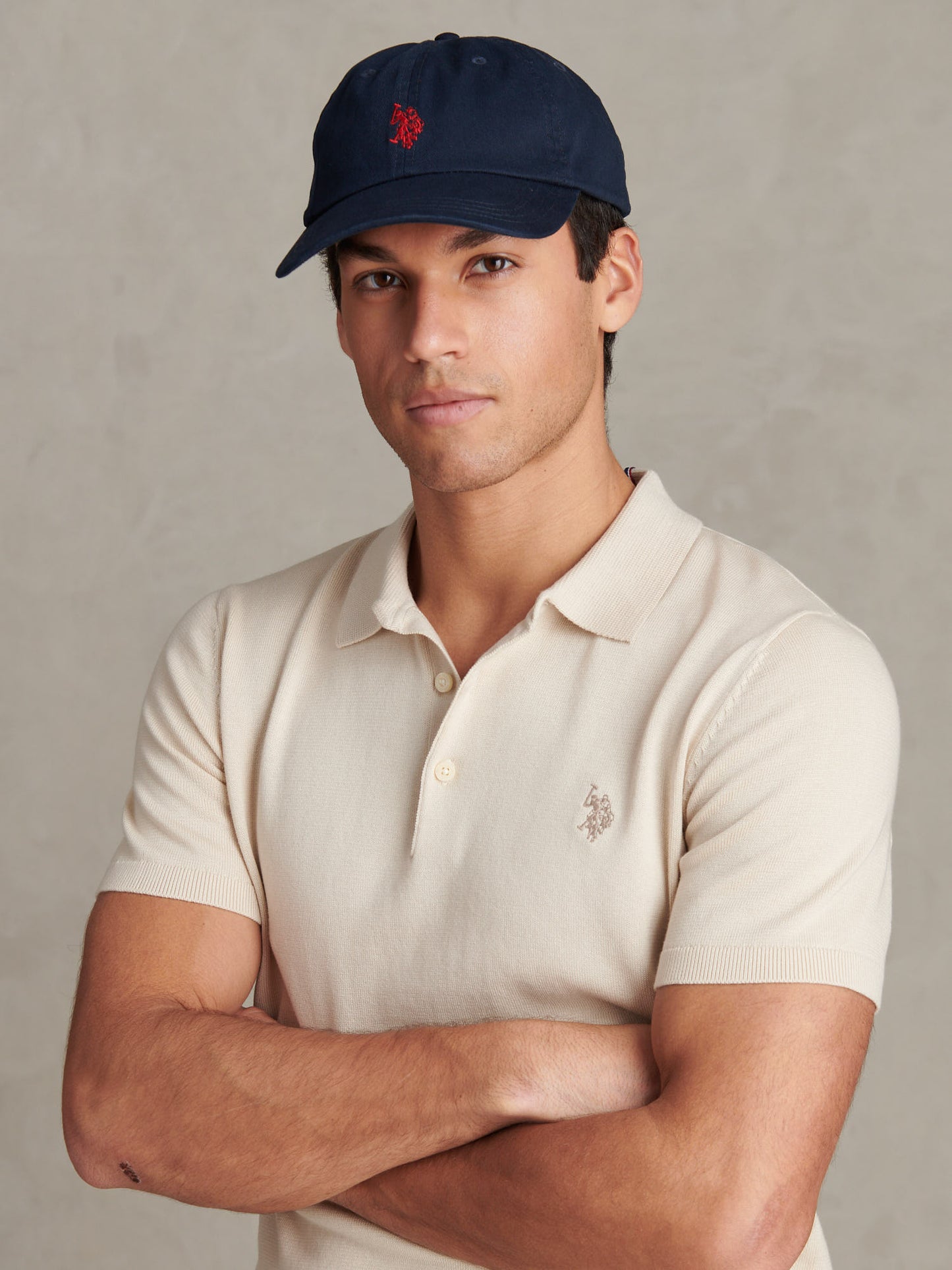Mens Combed Cotton Polo Shirt in Beige