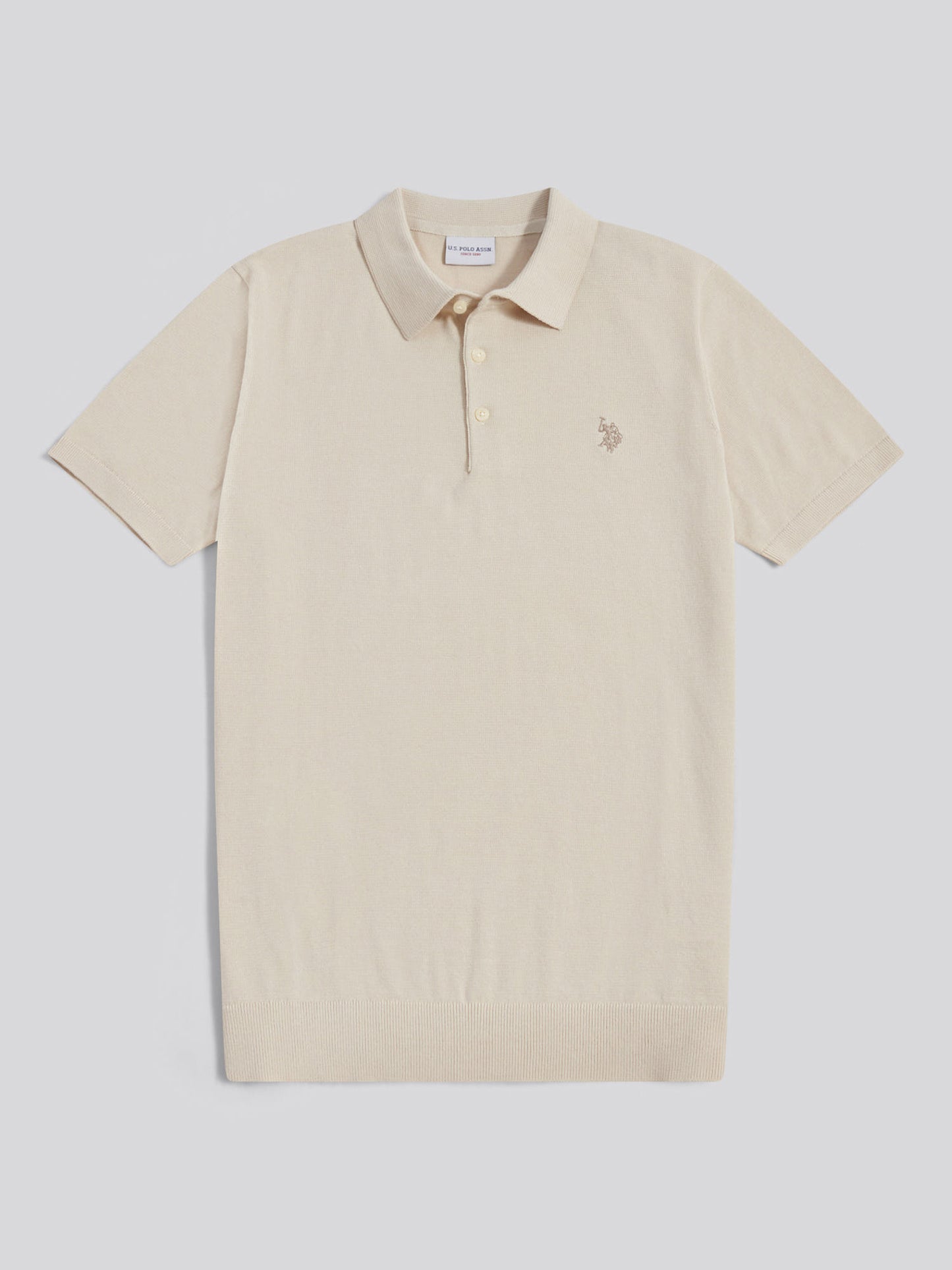 Mens Combed Cotton Polo Shirt in Beige