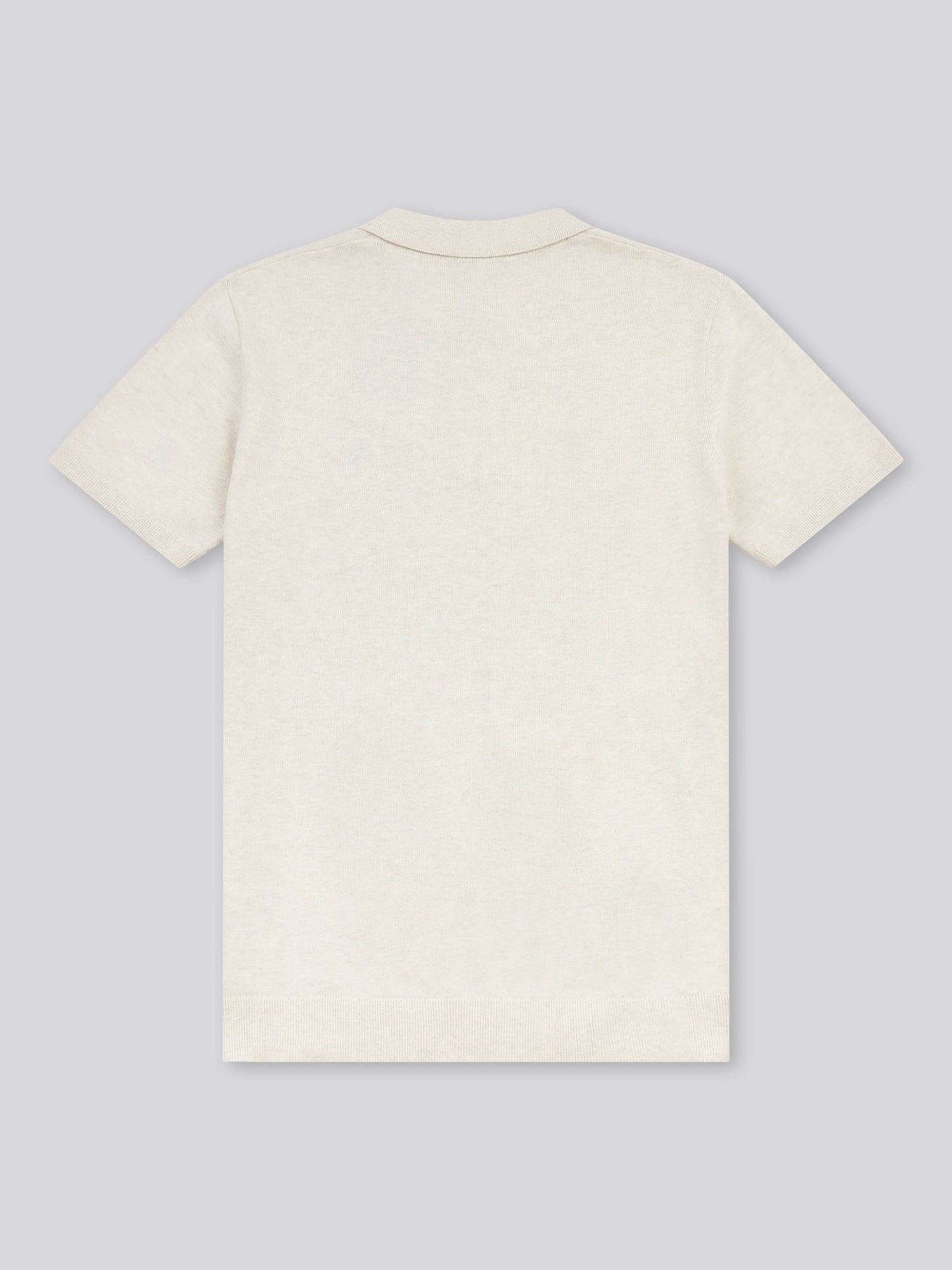 Mens Combed Cotton Polo Shirt in Birch Marl