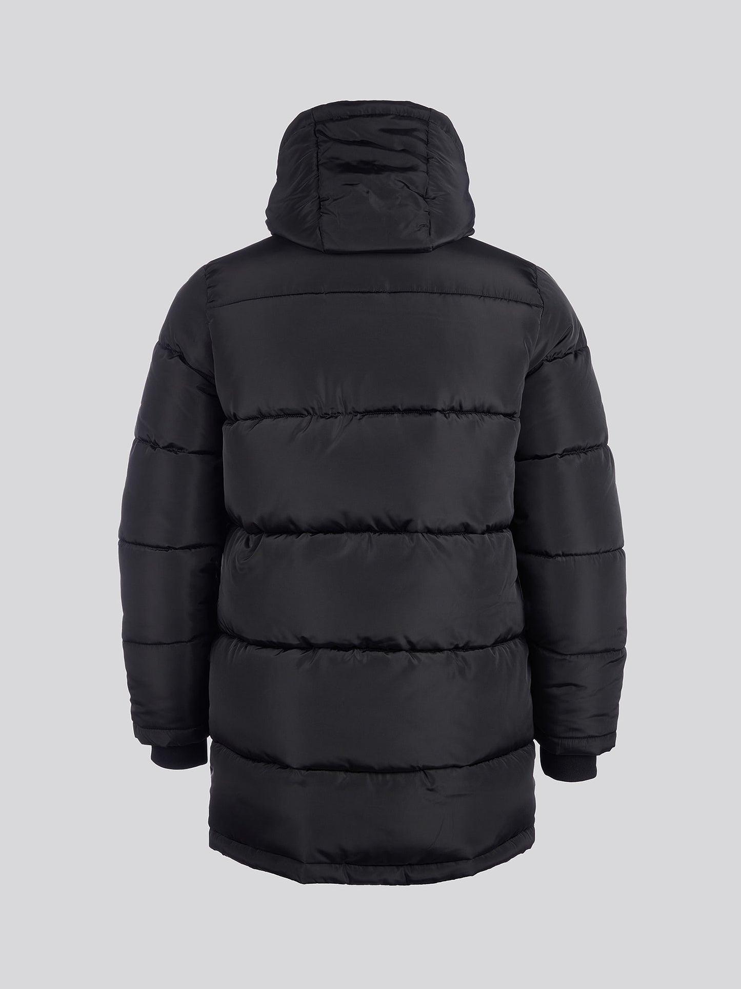 Mens Classic Longline Puffer Kurtka w kolorze czarnym
