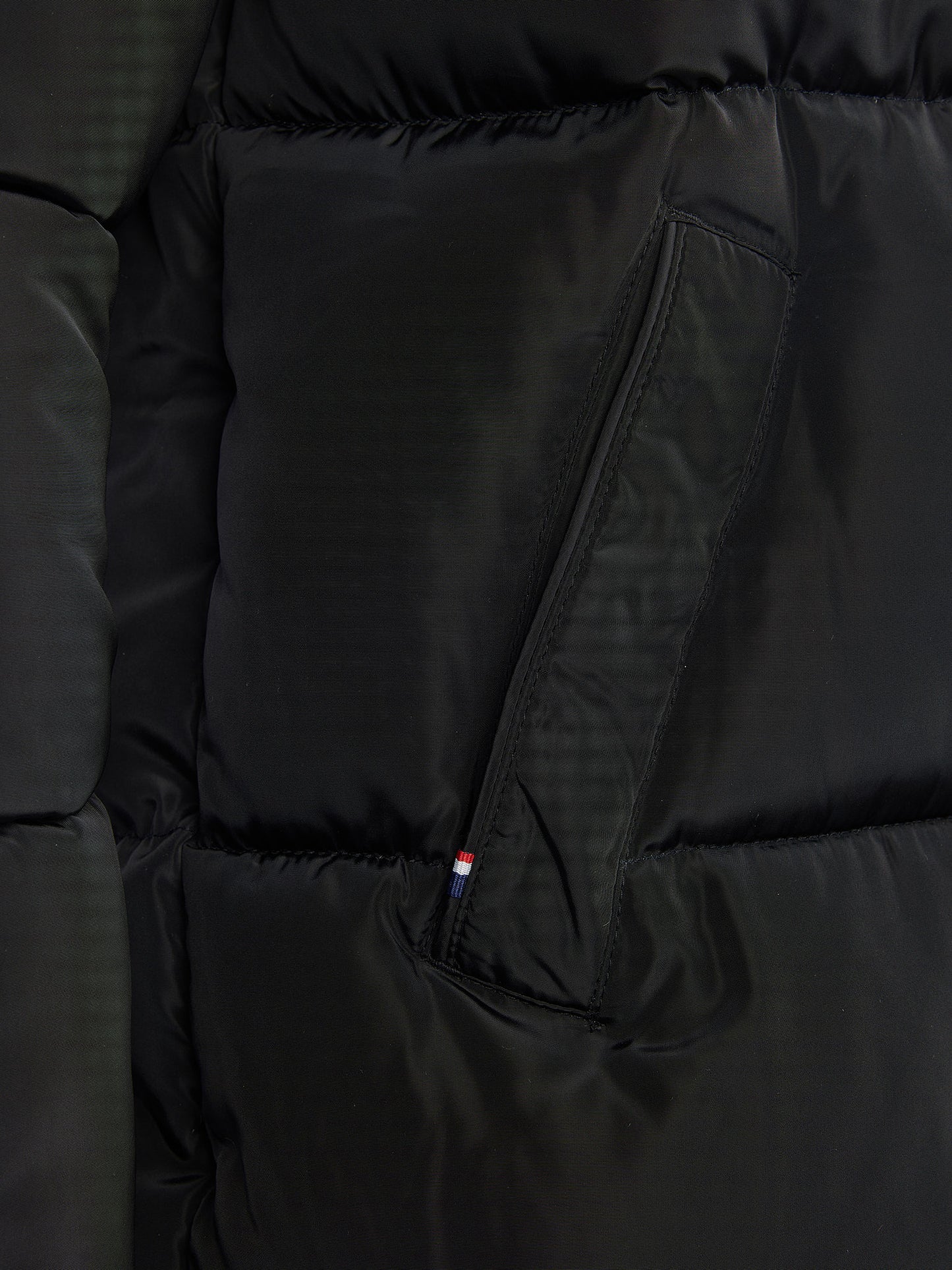 Mens Classic Longline Puffer Kurtka w kolorze czarnym