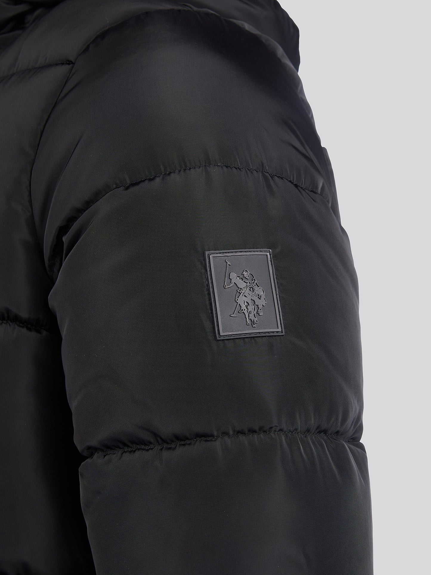 Mens Classic Longline Puffer Kurtka w kolorze czarnym