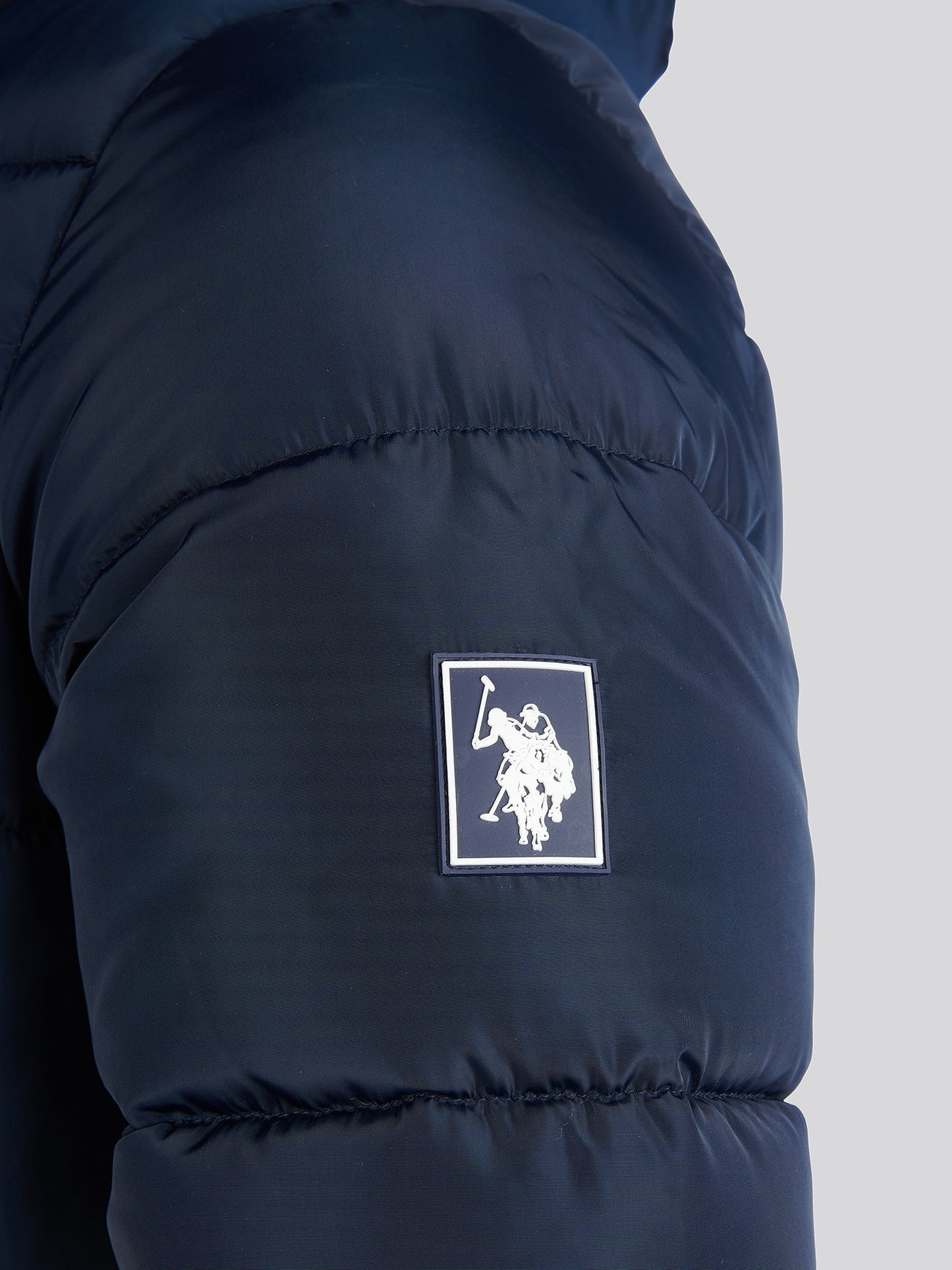 Męska klasyczna Longline Puffer Kurtka w ciemnym szafirowym granatowym