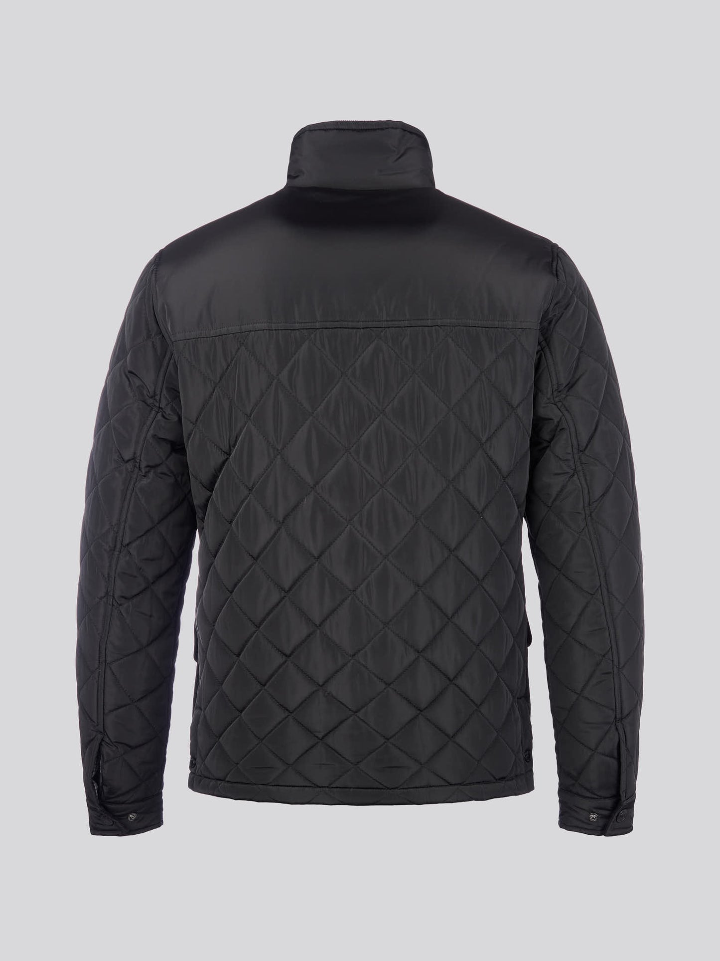 Mens Diamond Quilded Kurtka lejka w kolorze czarnym