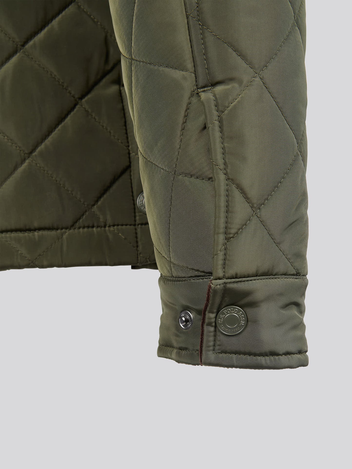 Mens Diamond Quilded Minted Jacket in Forest Night