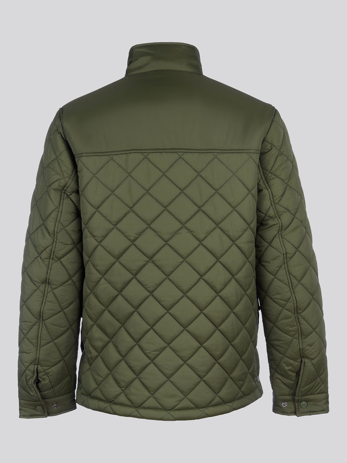 Mens Diamond Quilded Minted Jacket in Forest Night