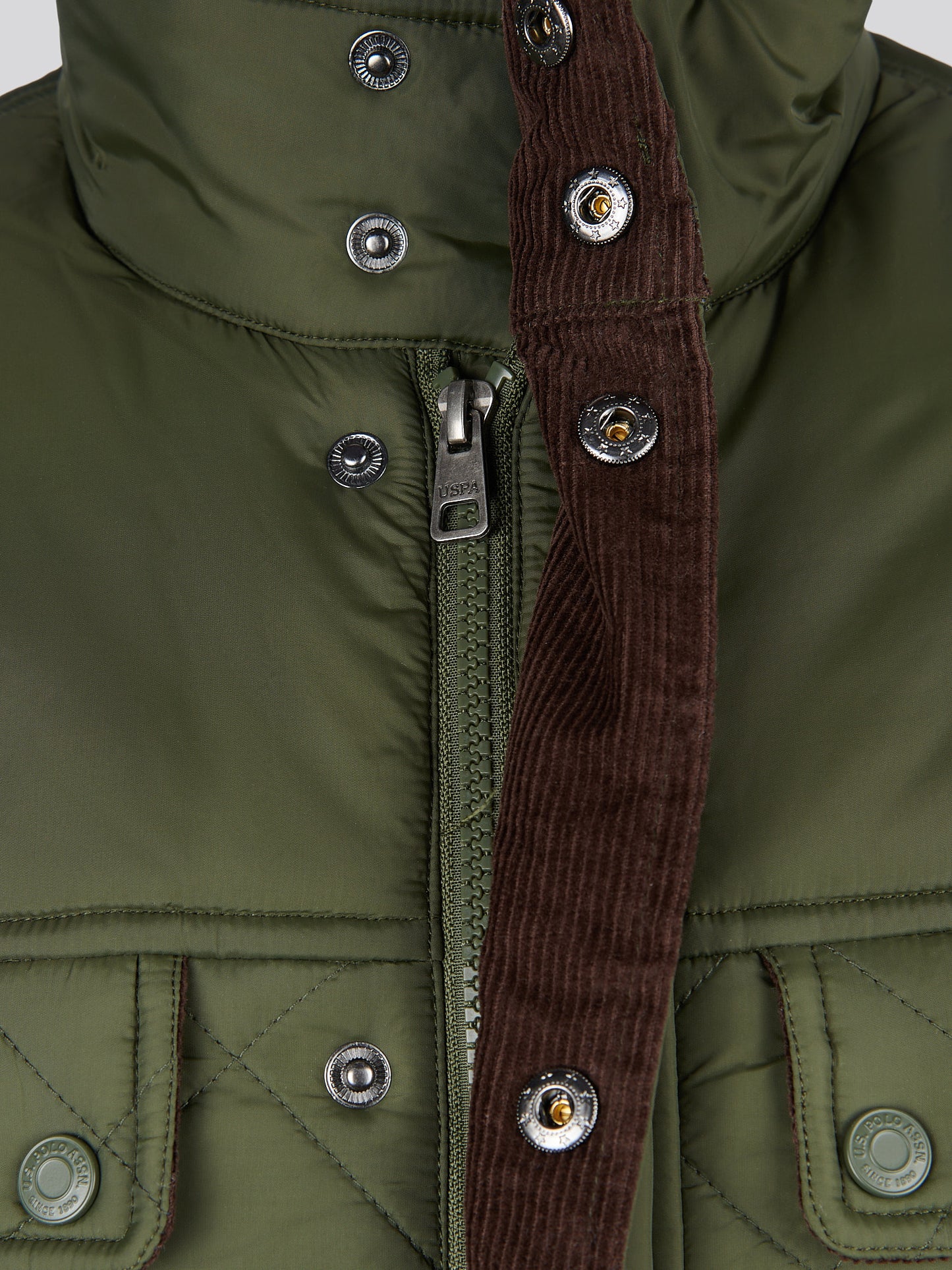 Mens Diamond Quilded Minted Jacket in Forest Night