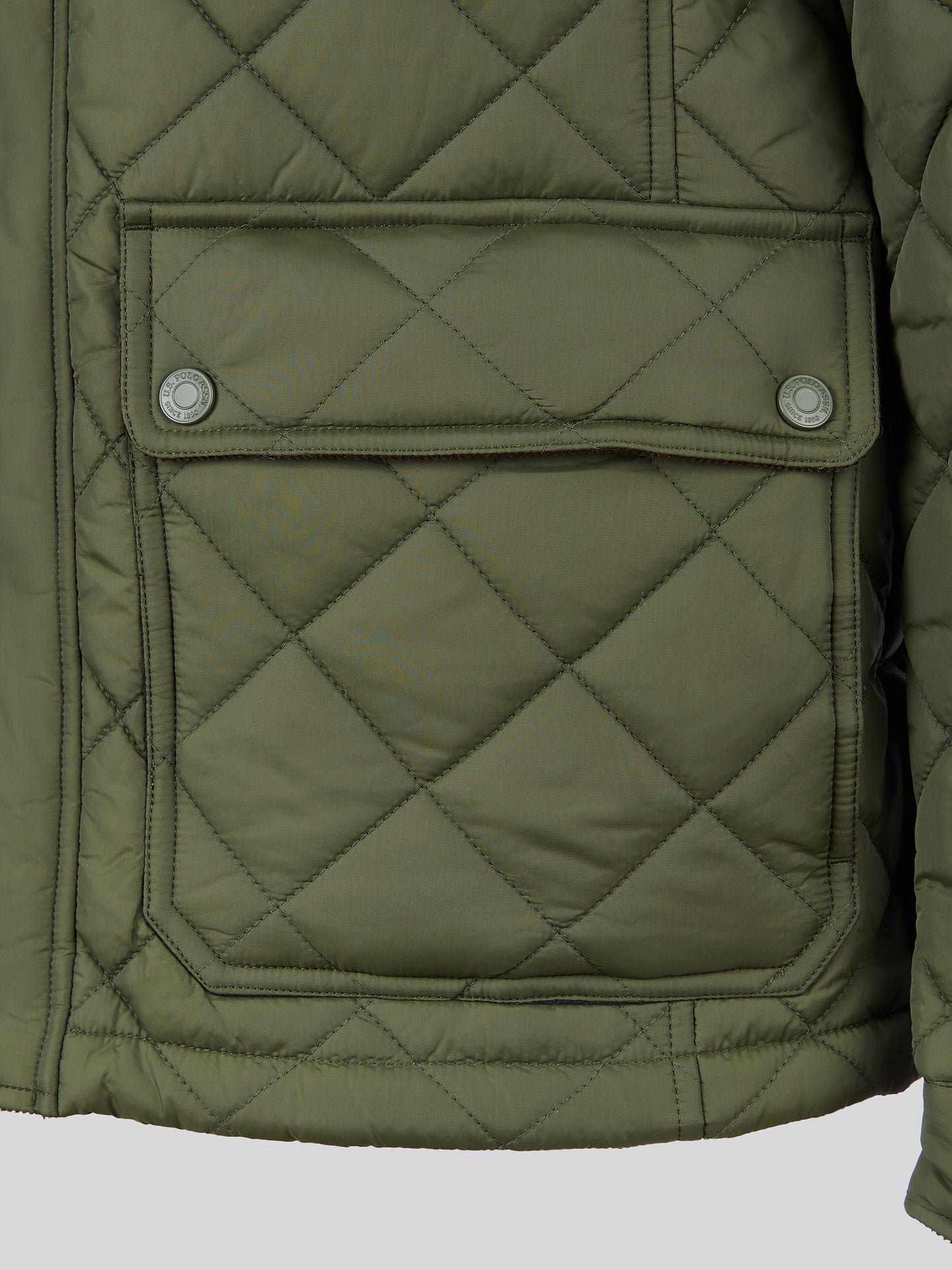 Mens Diamond Quilded Minted Jacket in Forest Night