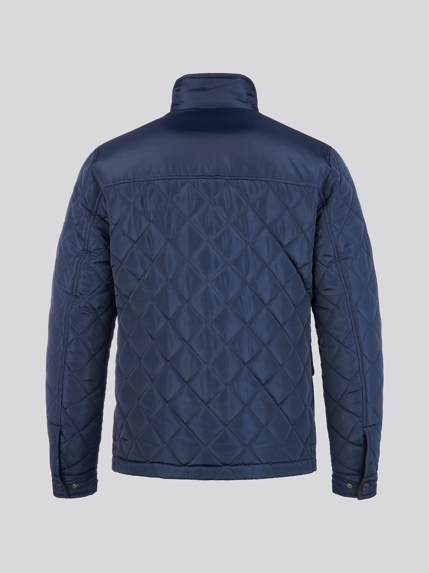 Mens Diamond Quilded Minking Kurtka w ciemnym szafirowym granatowym