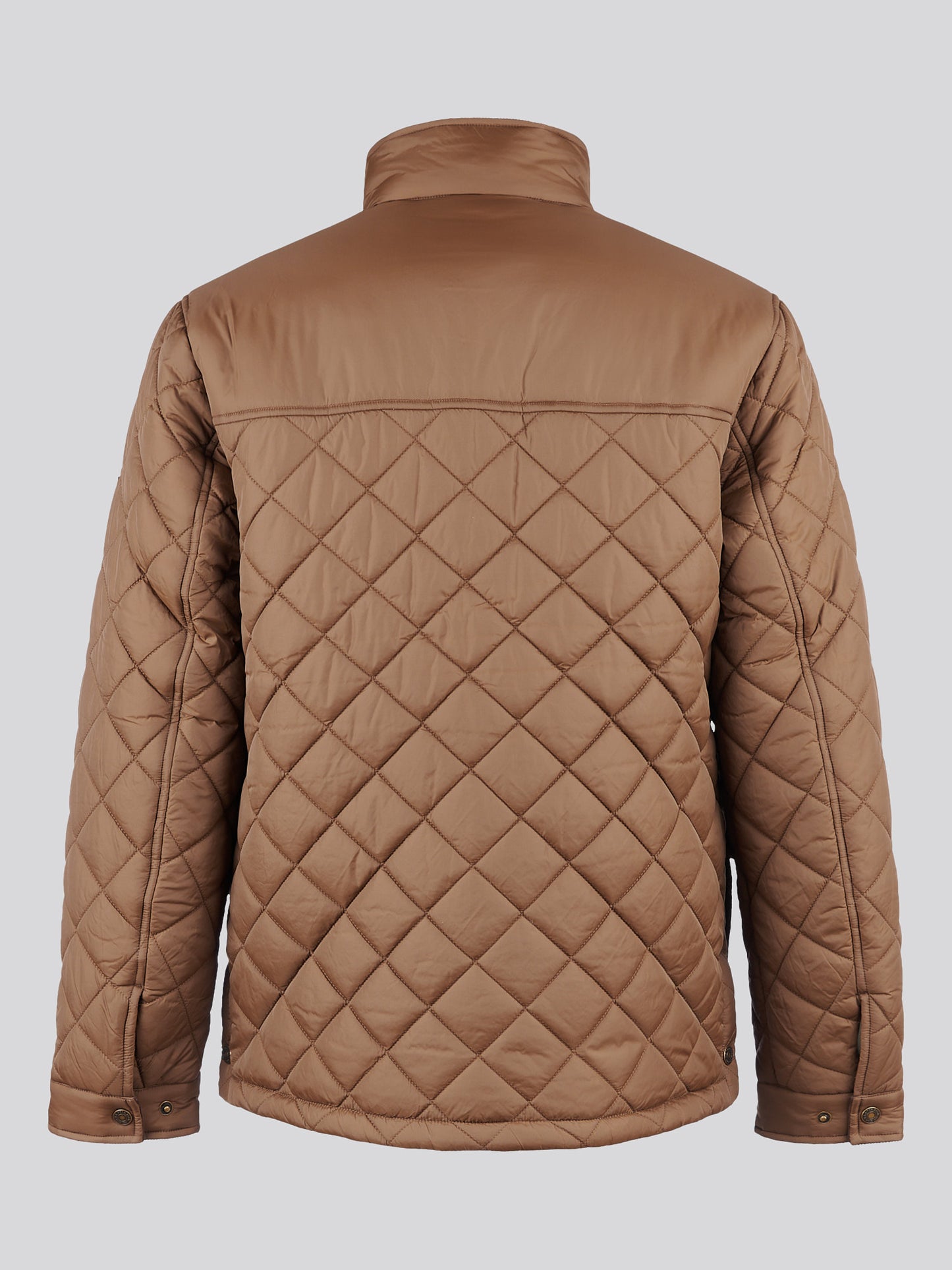 Mens Diamond Quilded Minking Kurtka w kakao