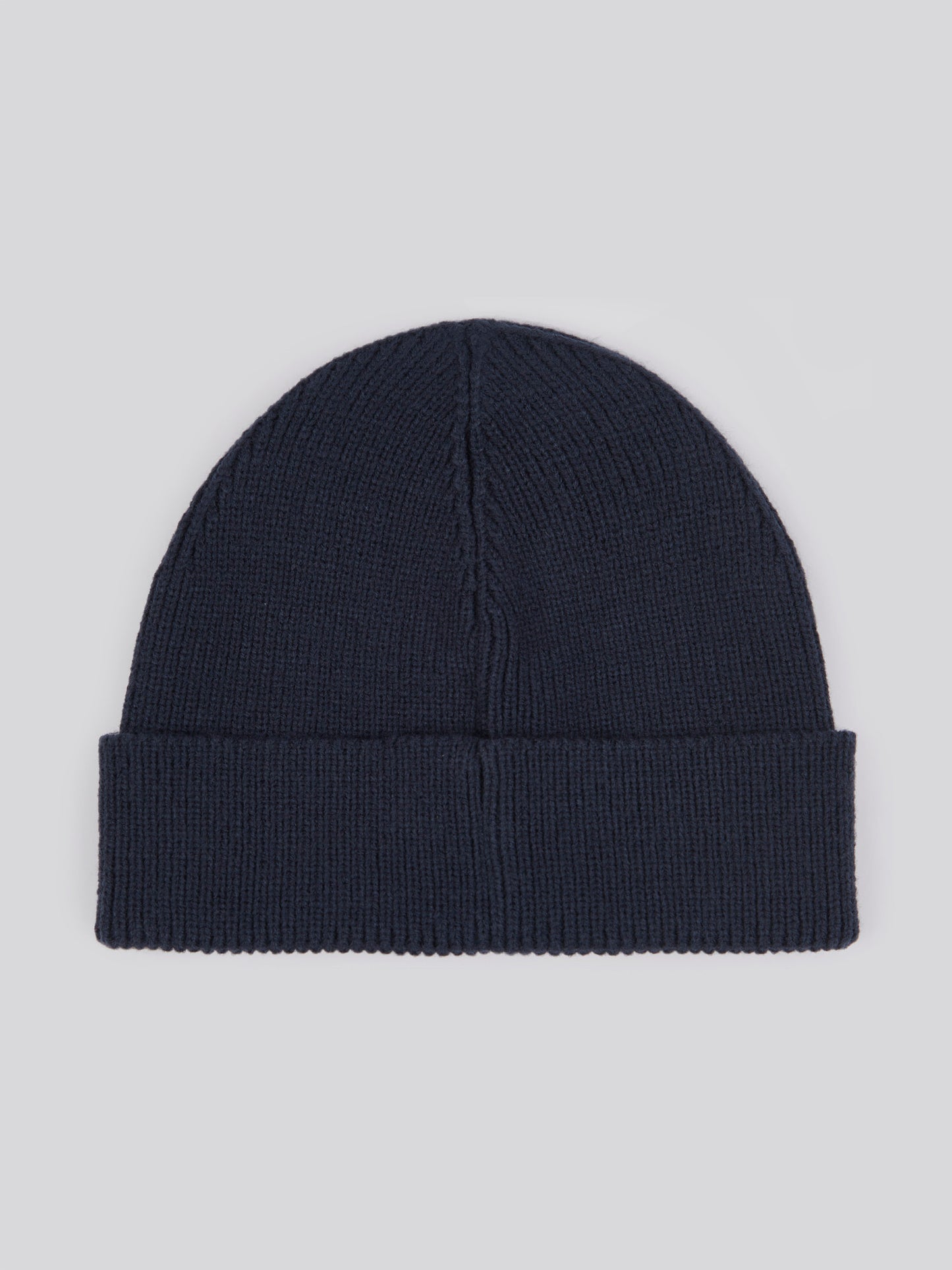 Mens Signature Double Horsemen Knit Beanie in Dark Sapphire Navy