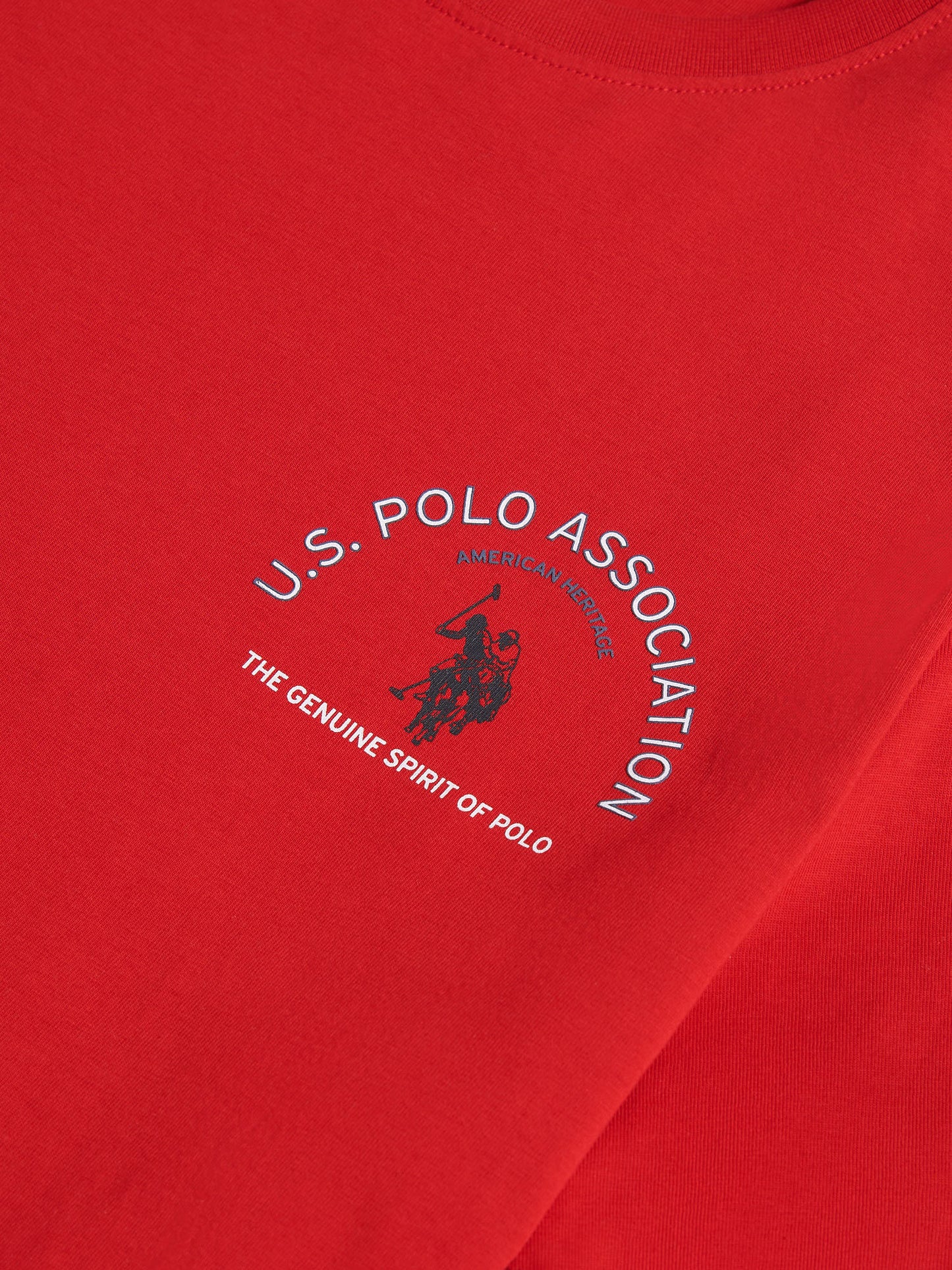 Męskie przedni tylne wydruku graficzna koszulka w haute czerwona