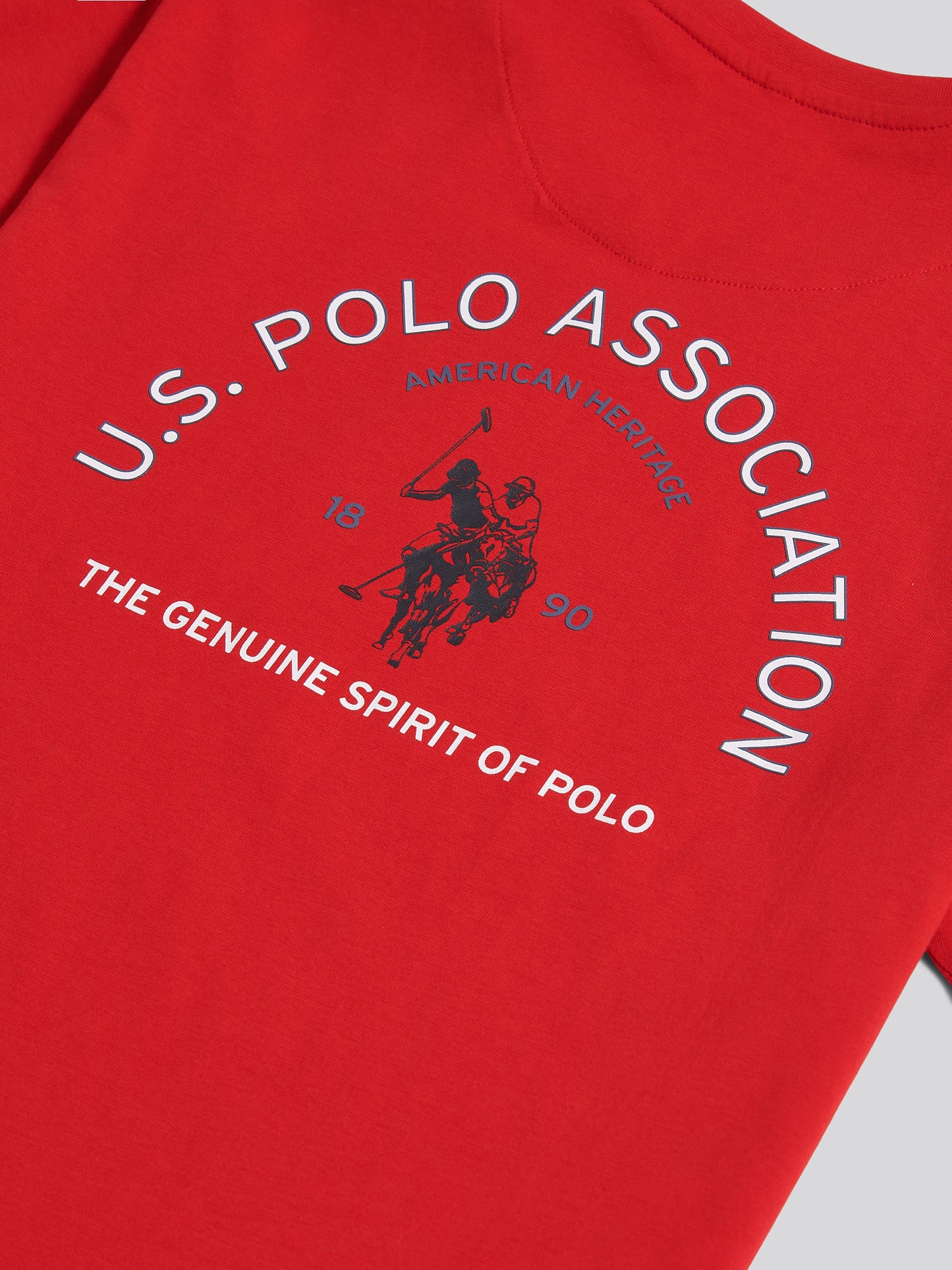 Męskie przedni tylne wydruku graficzna koszulka w haute czerwona