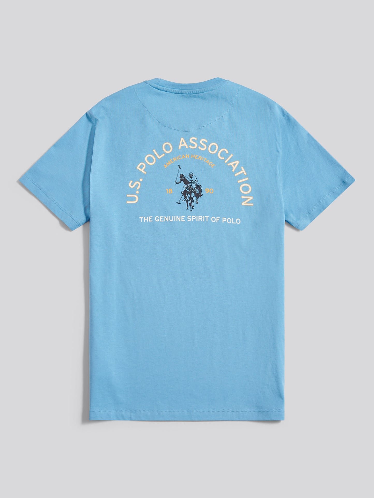 Męskie z przodu z tyłu graficzna koszulka z Heritage Blue