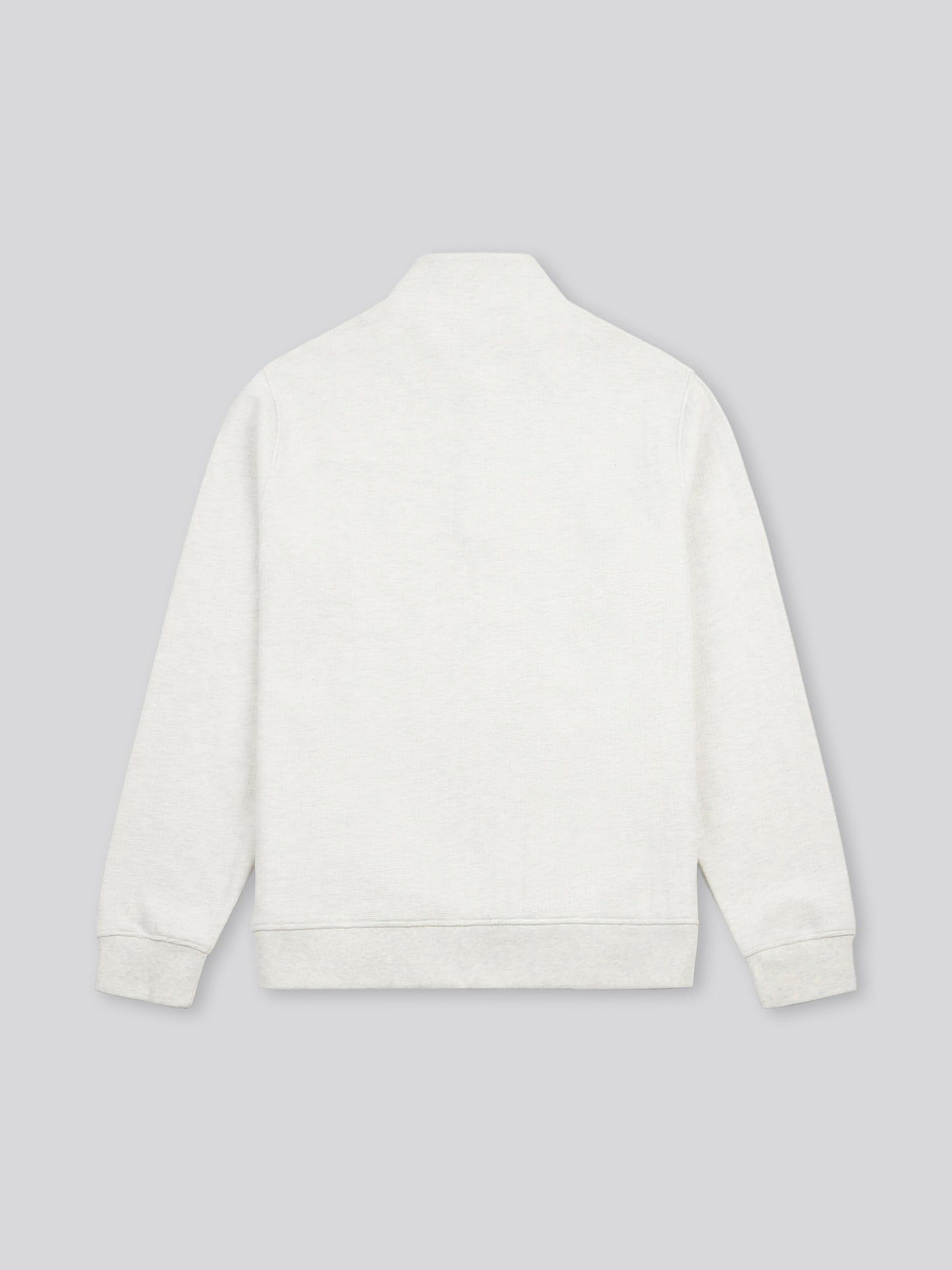 Mens Double Horsemen Vertical Texture Funnel Top in Light Grey Marl