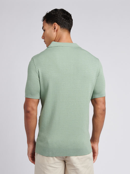 Tekstura męska Otwarta koszula Polo Polo w Green Bay