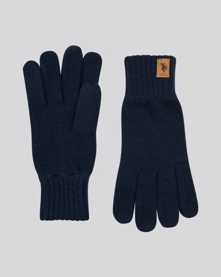 Mens Classic Knit Gloves in Dark Sapphire Navy