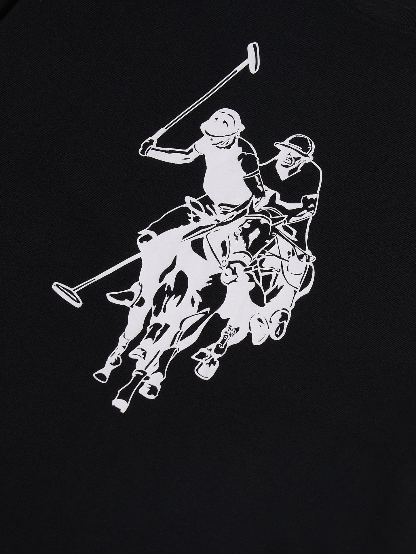 Męskie podwójne jeźdźcy graficzne koszulka w kolorze czarnym
