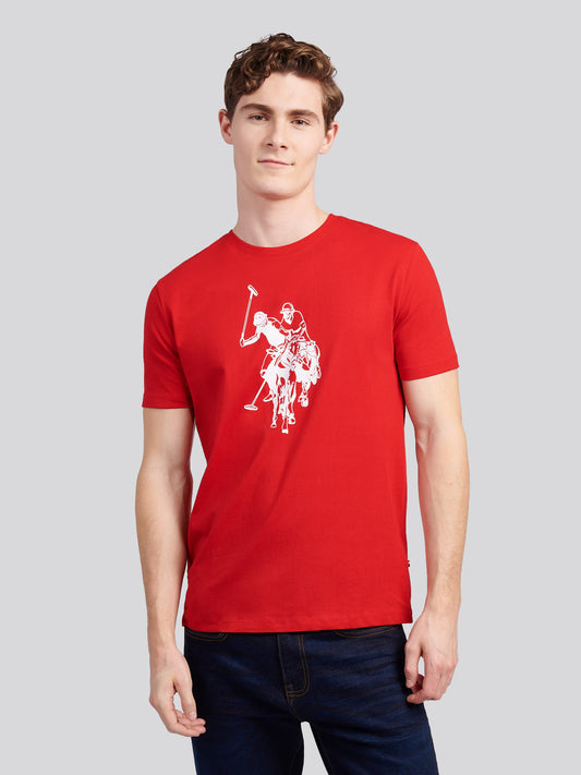 Mens do podwójnych jeźdźców graficzny T-shirt w Haute Red