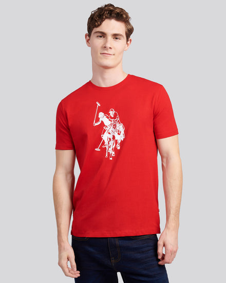 Mens do podwójnych jeźdźców graficzny T-shirt w Haute Red