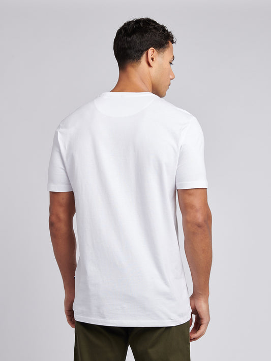 T-shirt mens USPA Circle Print w jasnej bieli