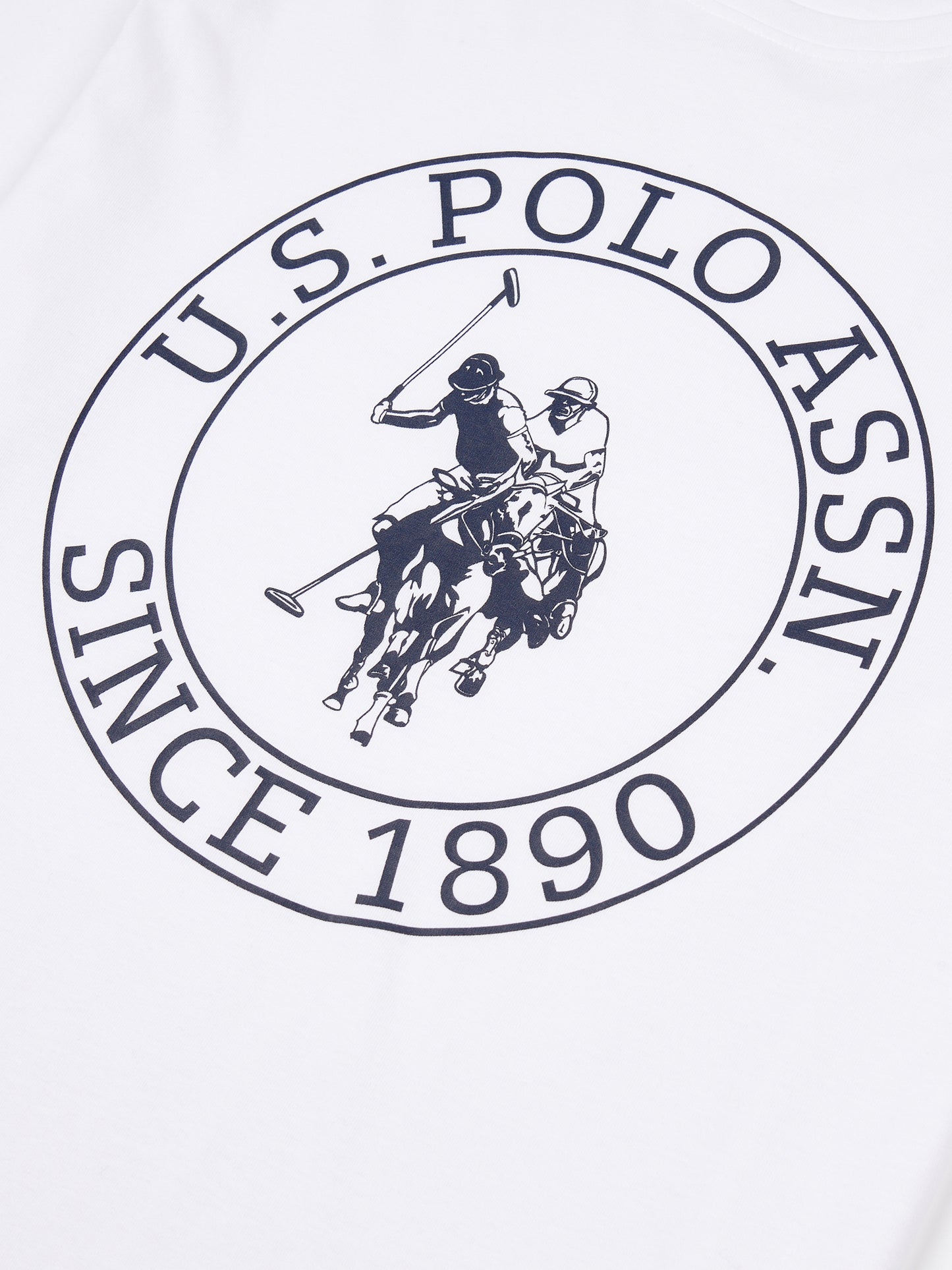 T-shirt mens USPA Circle Print w jasnej bieli