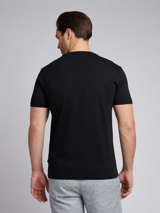 T-shirt mens USPA Circle Print w ciemnym szafirowym granatowym