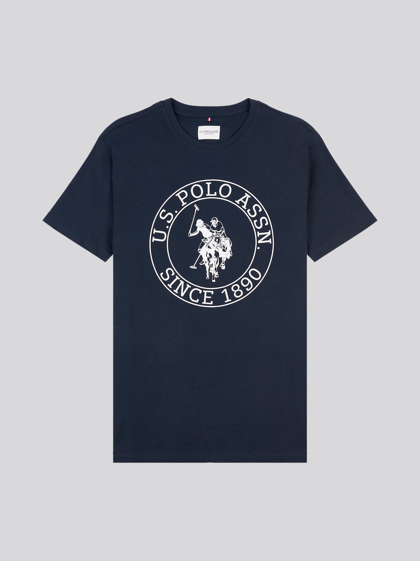 T-shirt mens USPA Circle Print w ciemnym szafirowym granatowym