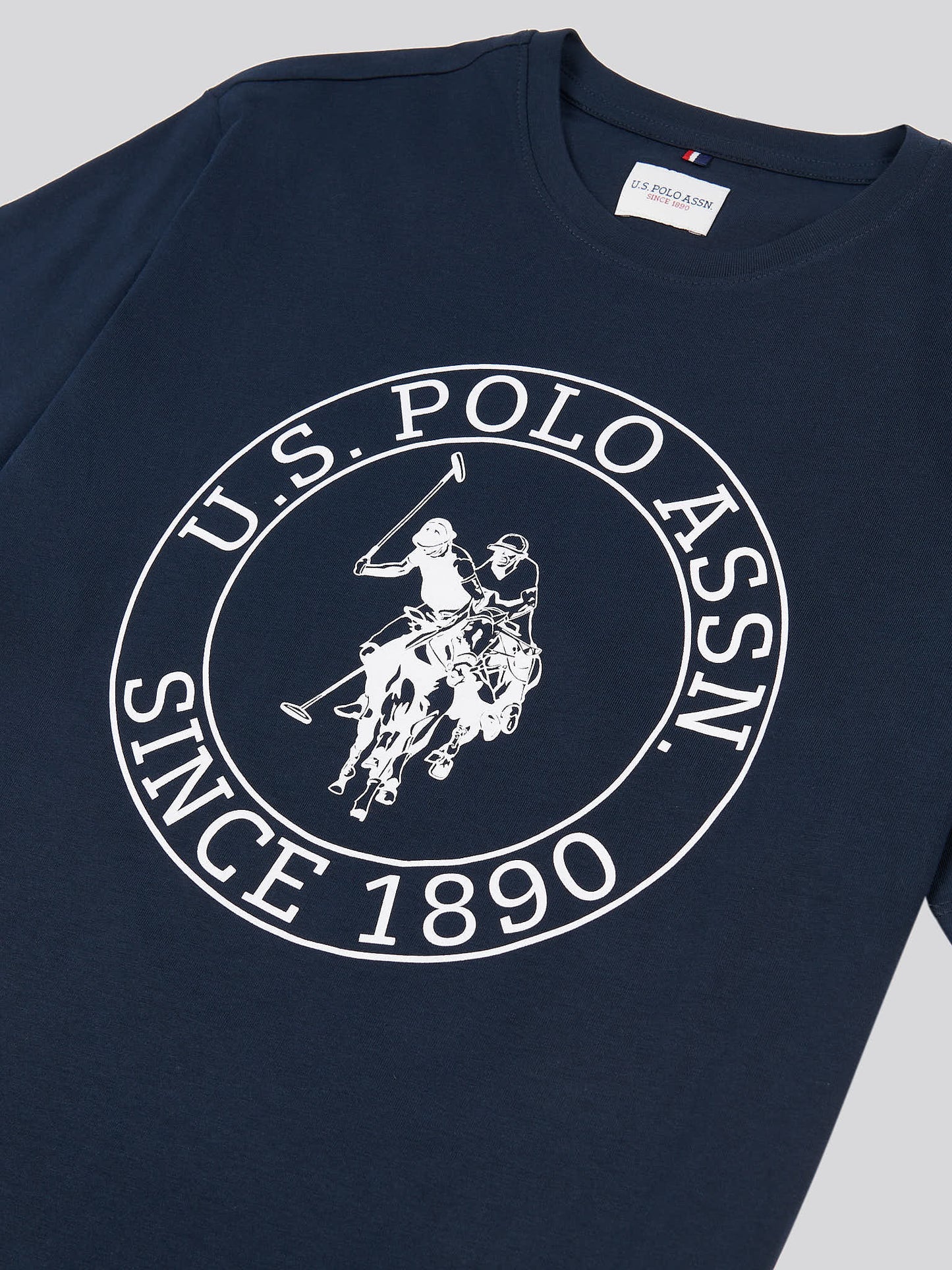 T-shirt mens USPA Circle Print w ciemnym szafirowym granatowym